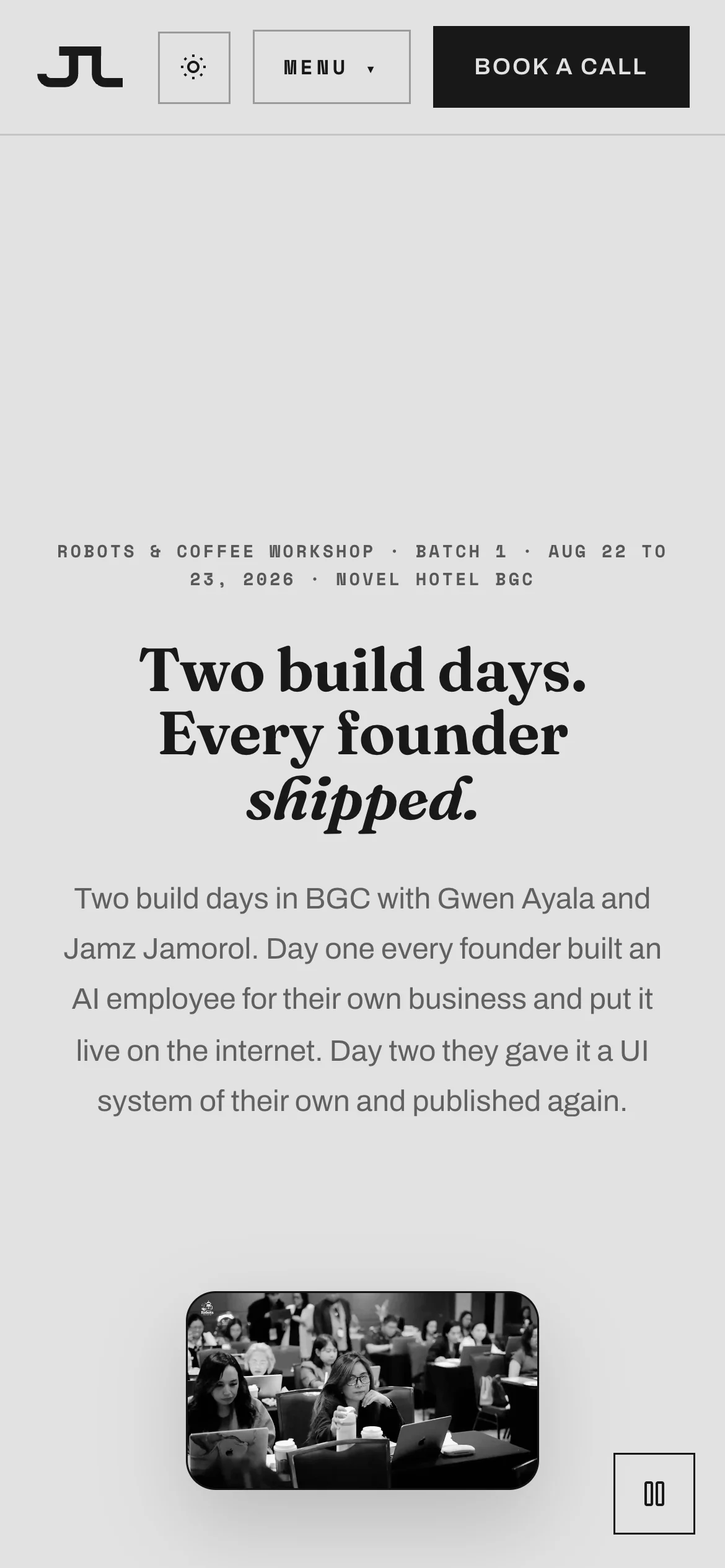 Batch 1 workshop recap on a phone